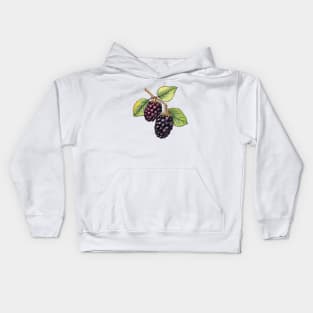 Double Blackberry Illustration Kids Hoodie